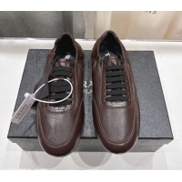 Good Looking Prada Collapse Nappa Leather Sneakers Brown 2025 1E989N 1027105