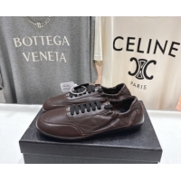 Good Looking Prada Collapse Nappa Leather Sneakers Brown 2025 1E989N 1027105