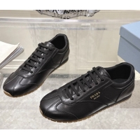 Shop Duplicate Prada Suede Sneakers Black 2025 1E152O 1027108
