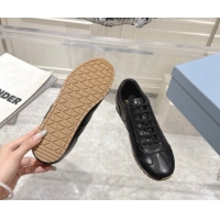 Shop Duplicate Prada Suede Sneakers Black 2025 1E152O 1027108