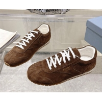 Sumptuous Prada Suede Sneakers Brown 2025 1E152O 1027112