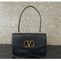 Trendy Design Valentino Vain Shoulder Bag With Handle In Shiny Calfskin Leather 2017 Black 2025