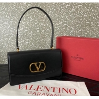 Trendy Design Valentino Vain Shoulder Bag With Handle In Shiny Calfskin Leather 2017 Black 2025