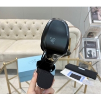 Grade Quality Prada Suede Platform Heel Sandals 12cm Black 2025 PR102707 1027134