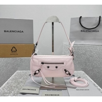 Trendy Design Balenciaga Le City Moto Small Shoulder Bag in Arena Storico Lambskin 92601 Petal Pink 2025