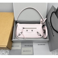 Trendy Design Balenciaga Le City Moto Small Shoulder Bag in Arena Storico Lambskin 92601 Petal Pink 2025