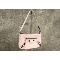 Affordable Price Balenciaga Le City Pouch Bag On Strap in Arena Storico Lambskin 0904 Petal Pink 2025