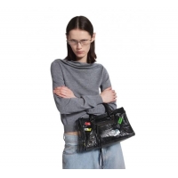 Buy Discount Balenciaga Le City Bag Small in black Arena Storico lambskin with printed stickers B0623 2025