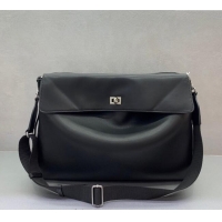 Pretty Style Balenciaga Men's Rodeo Messenger Bag in black smooth calfskin, aged-silver hardware B0116 2025