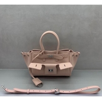 Market Sells Balenciaga Bel Air Carry All Tote Bag Mini in smooth calfskin and aged-silver hardware 11120 Petal Pink 202