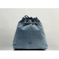 Buy Fashionable Balenciaga Large Crush Tote Bag 742941 Denim Blue 2025
