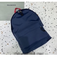 Most Popular Balenciaga Explorer Fabric Backpack Bag with Signature 20156 Navy Blue 2025