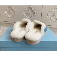 Stylish Prada Suede and Shearling Mules P112007 Blue 2025