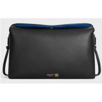 Best Price Celine Trio Flap In Smooth Lambskin 86286 Black/Blue