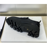 Big Discount Celine Triomphe Platform Loafers 5cm in Calfskin Leather with Logo Strap Black 2025 CE102404 1024059