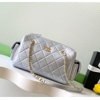 Promotional Chanel Calfskin Leather Bowling Bag AS5791 Silver 2025