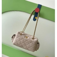 Super Quality Chanel Small Suede Bowling Bag AS5792 Grey 2025