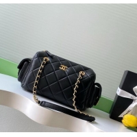 Reasonable Price Chanel Small Calfskin Leather Bowling Bag AS5792 Black 2025