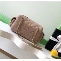 Traditional Specials Chanel Small Suede Bowling Bag AS5792 Khaki 2025