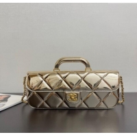 Affordable Price Chanel Metallic Mirror Calfskin Large Flap Bag with Top Handle AS5807 Gold 2025