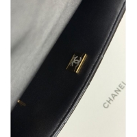 Promotional Chanel Metallic Mirror Calfskin Mini Flap Bag with Top Handle AS5805 Black 2025