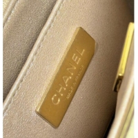 Grade Quality Chanel Metallic Mirror Calfskin Mini Flap Bag with Top Handle AS5805 Black 2025