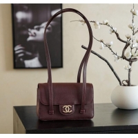 Grade Design Chanel Calfskin Leather Hobo Bag CH112703 Dark Burgundy 2025