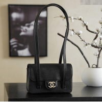 Traditional Discount Chanel Calfskin Leather Hobo Bag CH112703 Black 2025