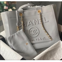 Classic Specials Chanel Deauville Grained Calfskin Medium Shopping Bag A66941 Grey 2025