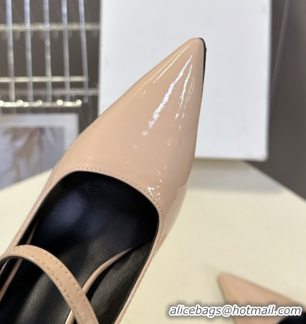 Buy Luxury Celine Judy Strappy Mary Janes Pumps 8.5cm in Patent Leather Light Pink 1024079