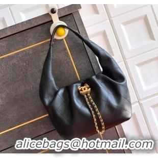 Affordable Price Chanel Calfskin Leather Hobo Handbag AS5976 Black 2025