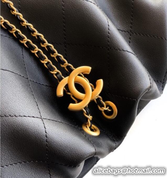 Affordable Price Chanel Calfskin Leather Hobo Handbag AS5976 Black 2025