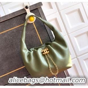 Promotional Chanel Calfskin Leather Hobo Handbag AS5976 Green 2025