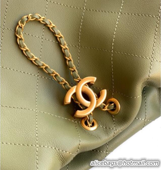 Promotional Chanel Calfskin Leather Hobo Handbag AS5976 Green 2025