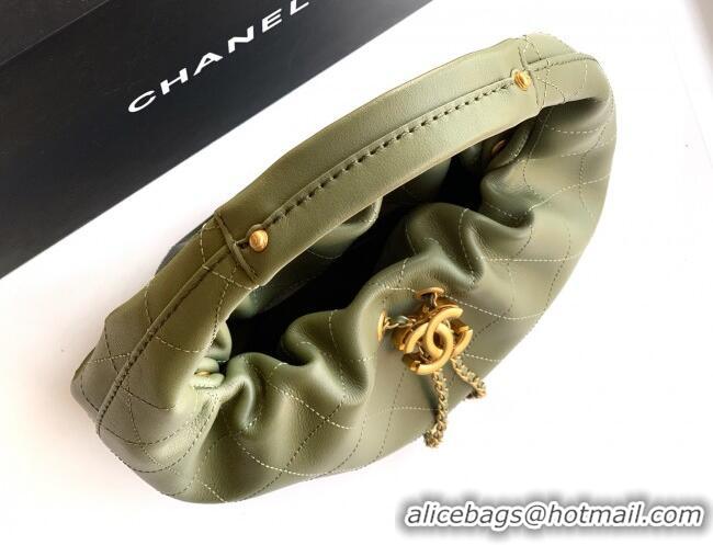 Promotional Chanel Calfskin Leather Hobo Handbag AS5976 Green 2025