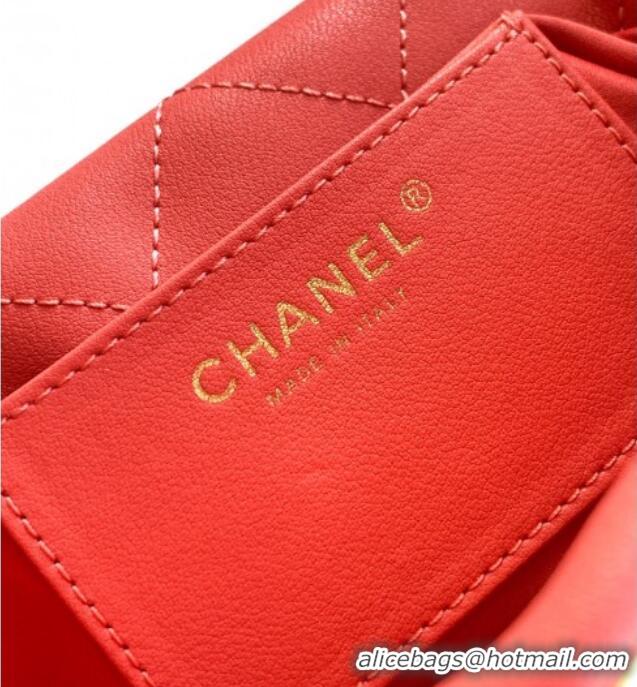 Well Crafted Chanel Calfskin Leather Hobo Handbag AS5976 Coral Pink 2025