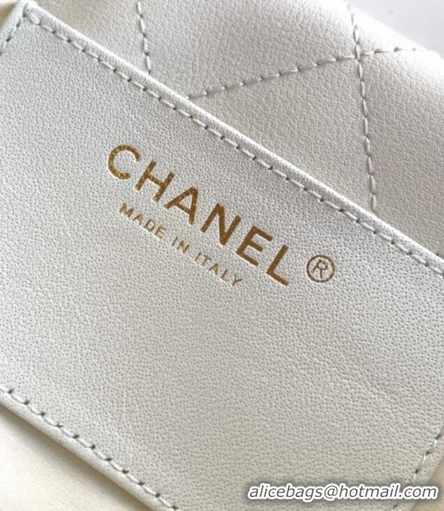 Good Looking Chanel Calfskin Leather Hobo Handbag AS5976 White 2025