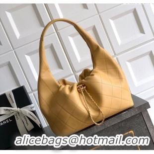 Grade Design Chanel Calfskin Leather Hobo Handbag AS5976 Yellow 2025