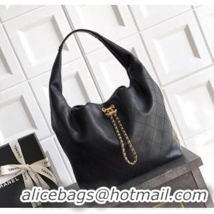 Affordable Price Chanel Calfskin Leather Large Hobo Handbag AS5967 Black 2025