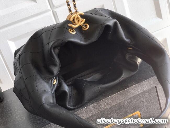 Affordable Price Chanel Calfskin Leather Large Hobo Handbag AS5967 Black 2025
