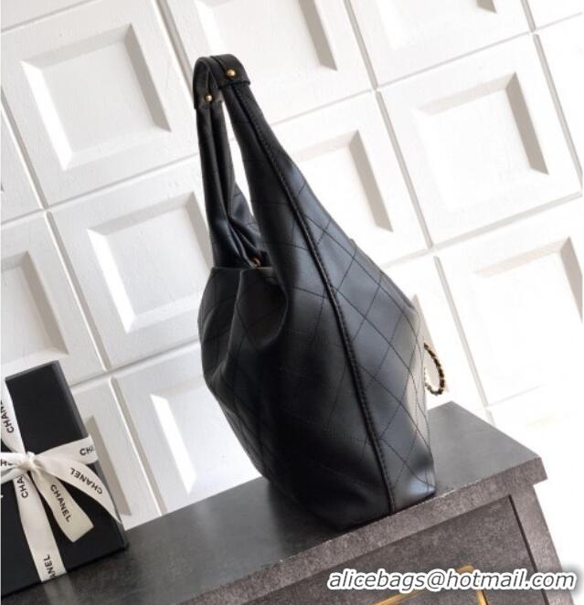 Affordable Price Chanel Calfskin Leather Large Hobo Handbag AS5967 Black 2025
