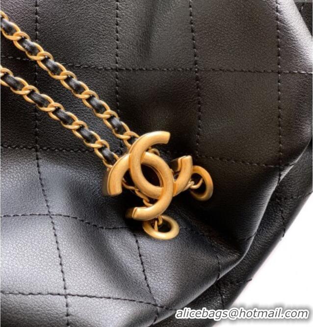 Affordable Price Chanel Calfskin Leather Large Hobo Handbag AS5967 Black 2025