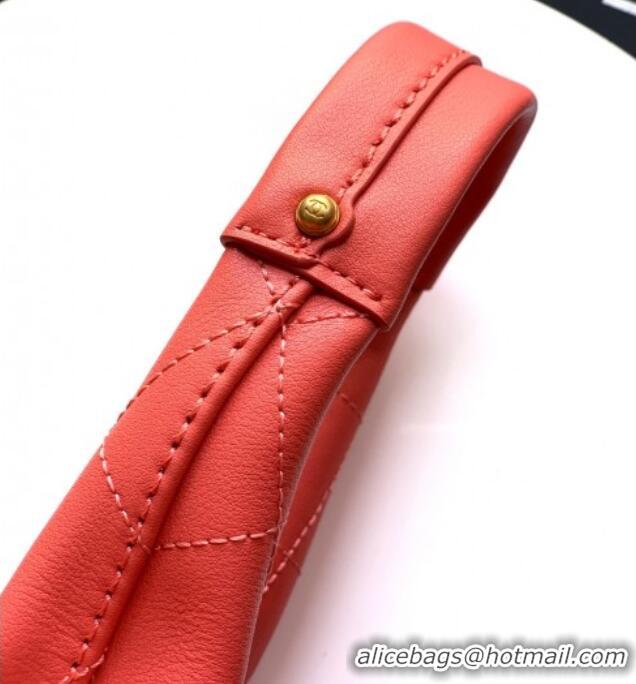 Top Design Chanel Calfskin Leather Large Hobo Handbag AS5967 Coral Pink 2025