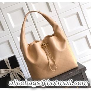 Best Price Chanel Calfskin Leather Large Hobo Handbag AS5967 Khaki 2025