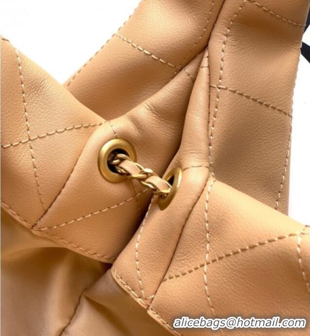 Best Price Chanel Calfskin Leather Large Hobo Handbag AS5967 Khaki 2025