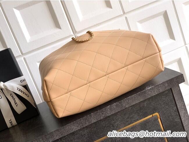 Best Price Chanel Calfskin Leather Large Hobo Handbag AS5967 Khaki 2025
