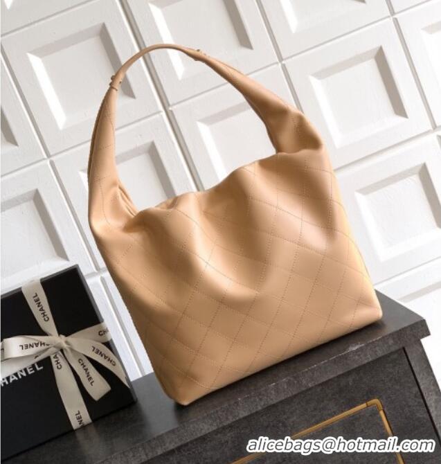 Best Price Chanel Calfskin Leather Large Hobo Handbag AS5967 Khaki 2025