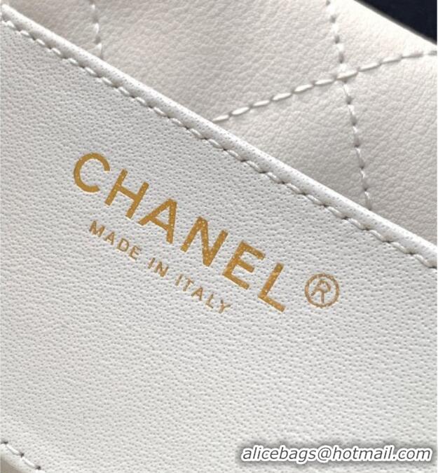 Best Product Chanel Calfskin Leather Large Hobo Handbag AS5967 White 2025