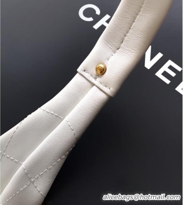 Best Product Chanel Calfskin Leather Large Hobo Handbag AS5967 White 2025