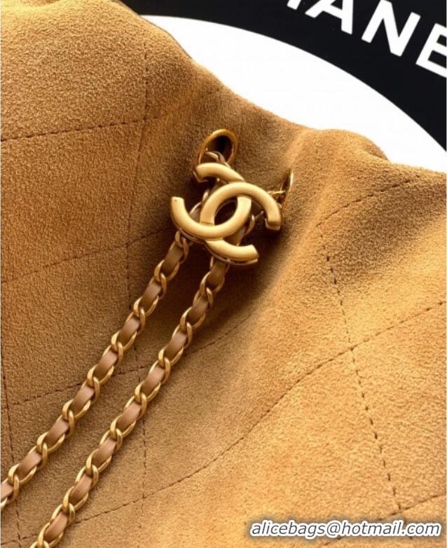Famous Brand Chanel Suede Large Hobo Handbag AS5967 Brown 2025